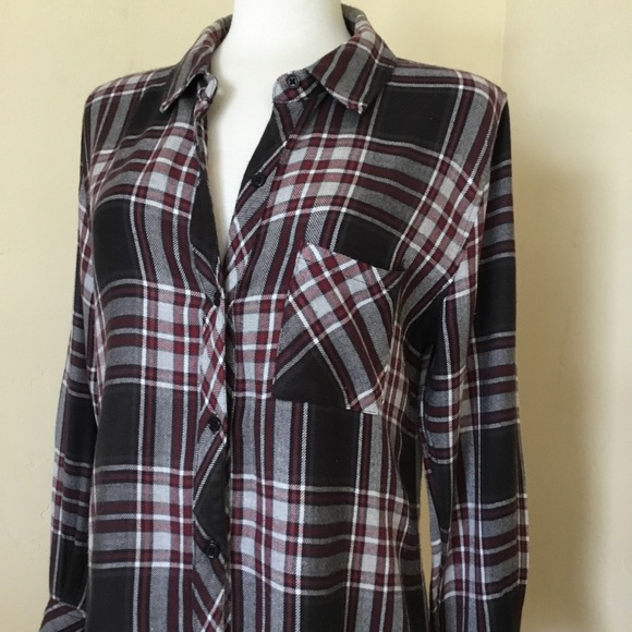 Rails Hunter Flannel Shirt Plaid Button Up Size M